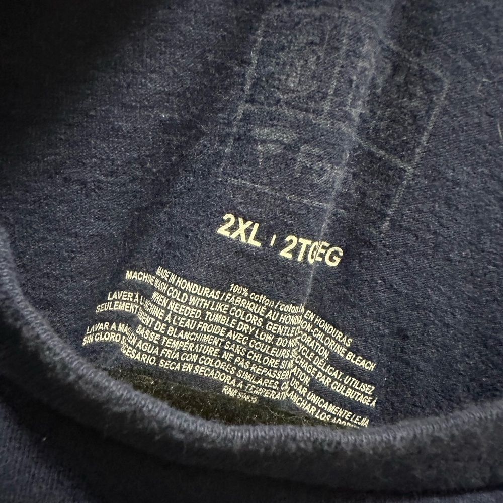 2XL Navy Blue New England Patriots T-Shirt - Picture 3 of 4